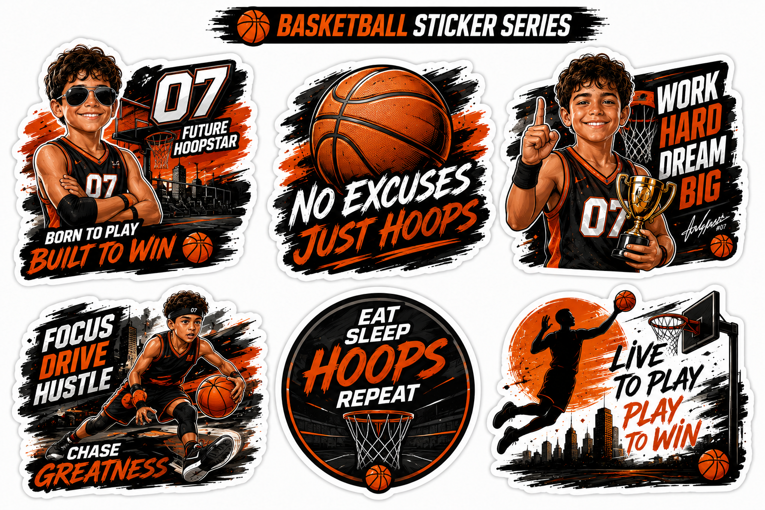 🏀 Custom Basketball Legend Sticker Pack