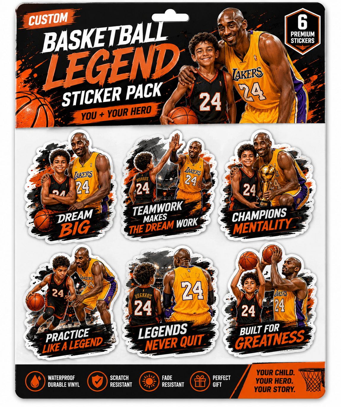 🏀 Custom Basketball Legend Sticker Pack